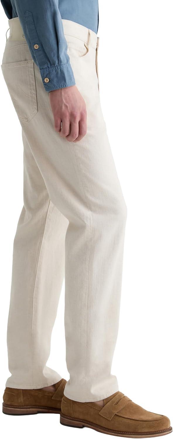 imageAG Adriano Goldschmied Mens Everett Slim Straight Linen PantNatural