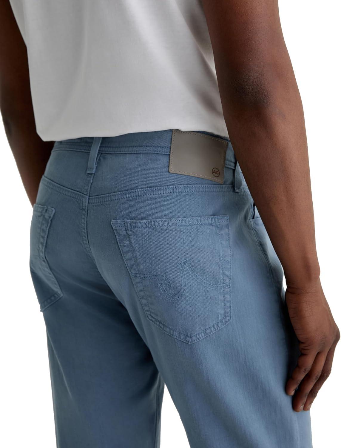 imageAG Adriano Goldschmied Mens Everett Slim Straight Linen PantShore Break