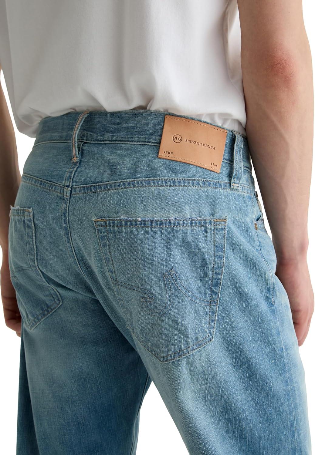 imageAG Adriano Goldschmied Mens Everett Slim Straight Selvage Jean19 Years Coyote