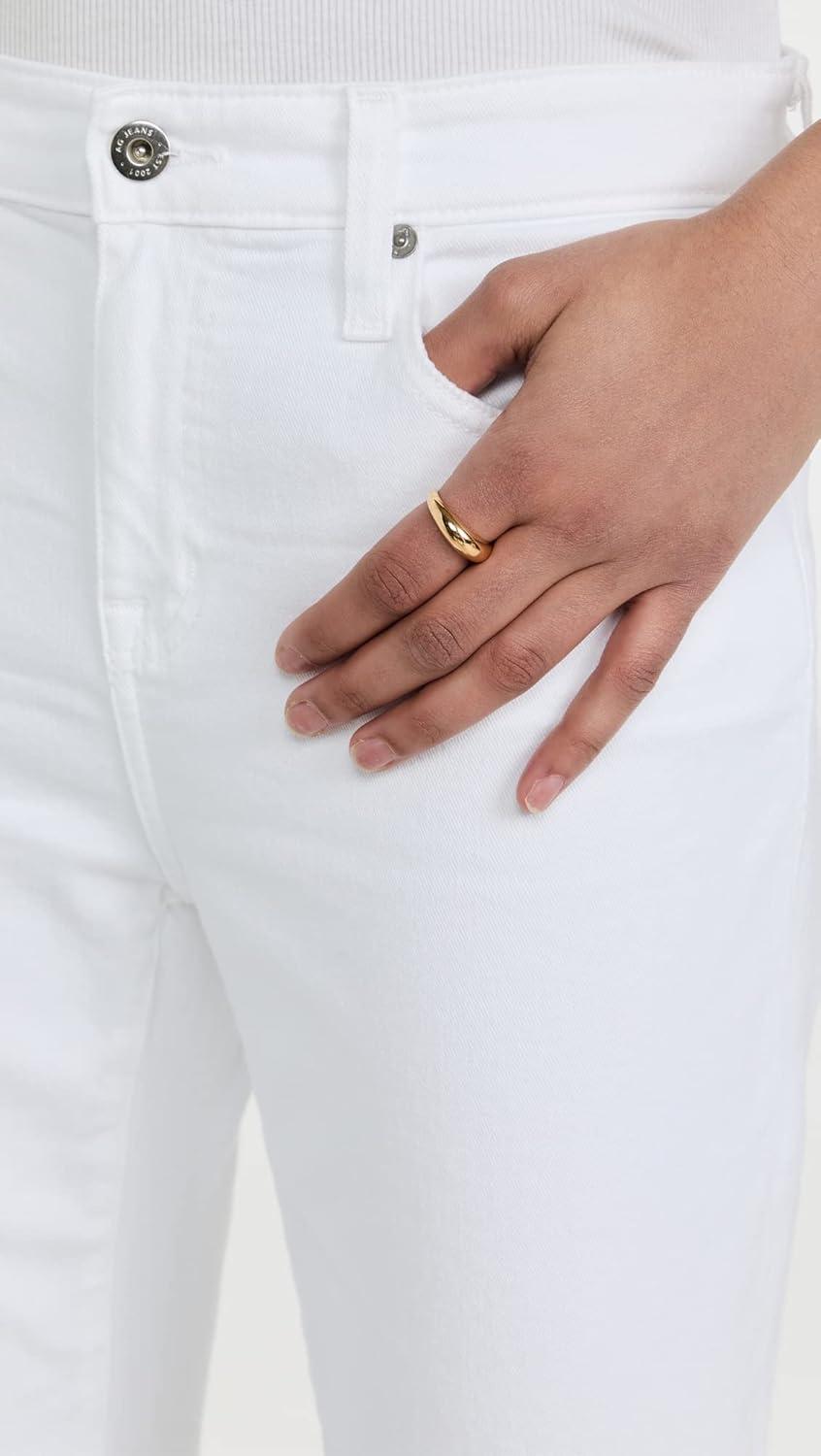 imageAG Adriano Goldschmied Womens ExBoyfriend High Rise Slouchy Slim Jean1 Year Classic White