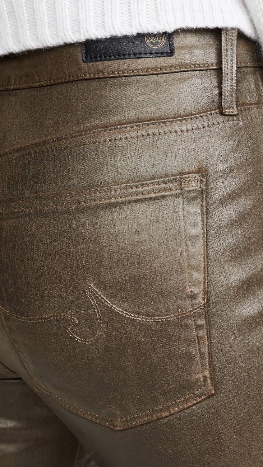 imageAG Adriano Goldschmied Womens Farrah Leatherette HighRise Skinny Fit Ankle PantVintage Ltt Light Dark Bayou