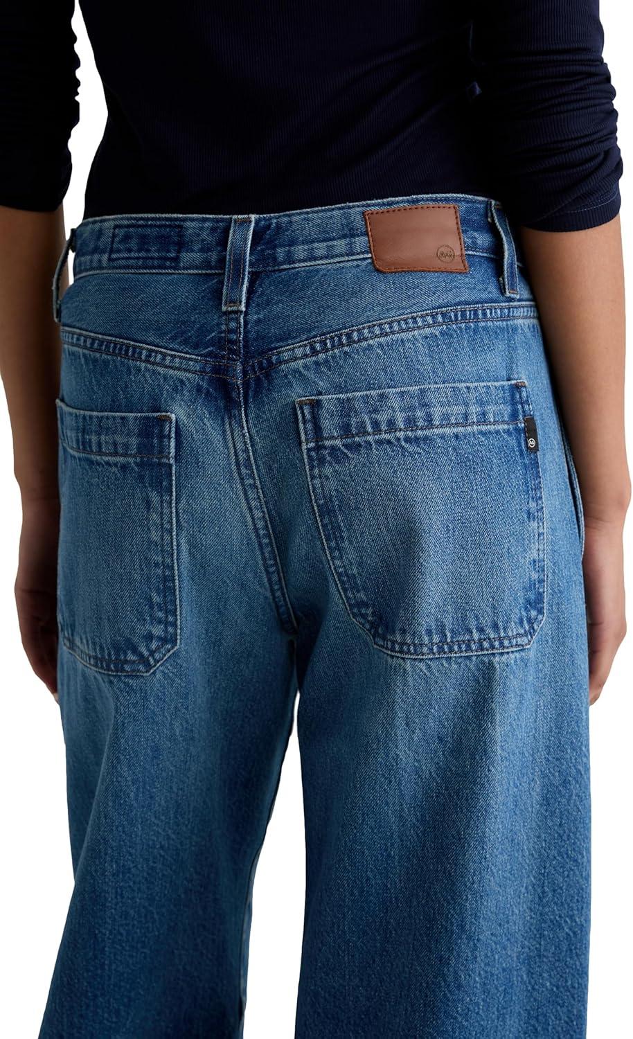 imageAG Adriano Goldschmied Womens Mercer High Rise Cuffed Barrel Jean in NouveauNouveau