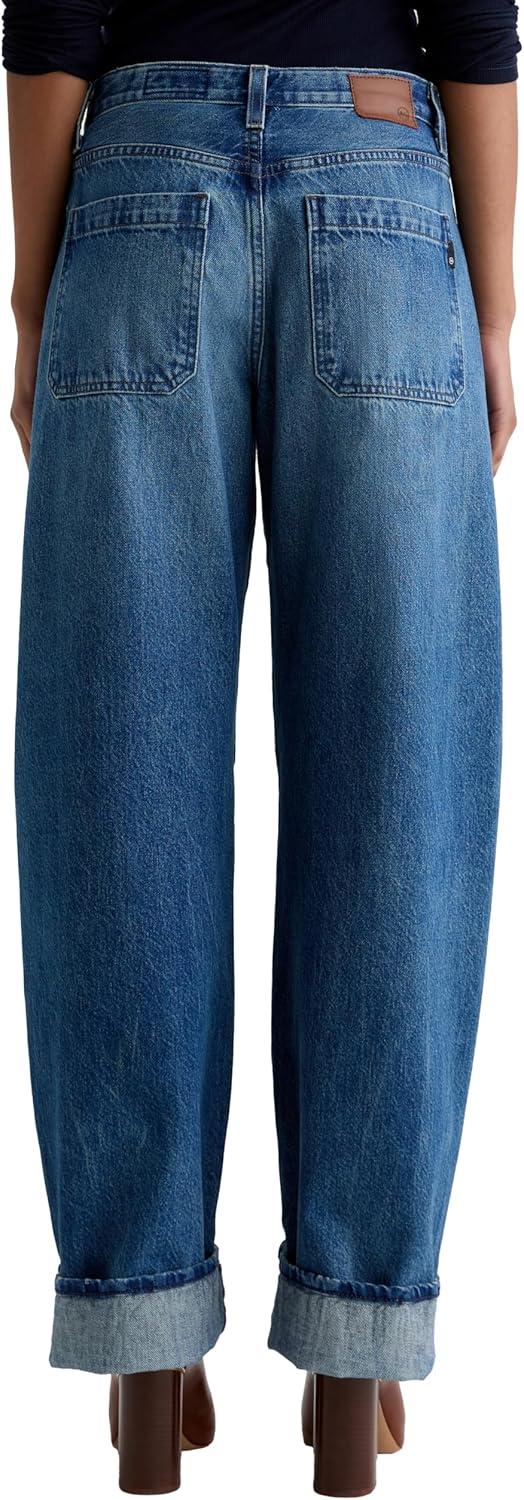 imageAG Adriano Goldschmied Womens Mercer High Rise Cuffed Barrel Jean in NouveauNouveau