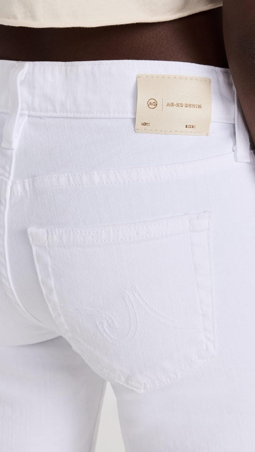 imageAG Adriano Goldschmied Womens Nikki Mid Rise Relaxed Skinny Short1 Year Classic White