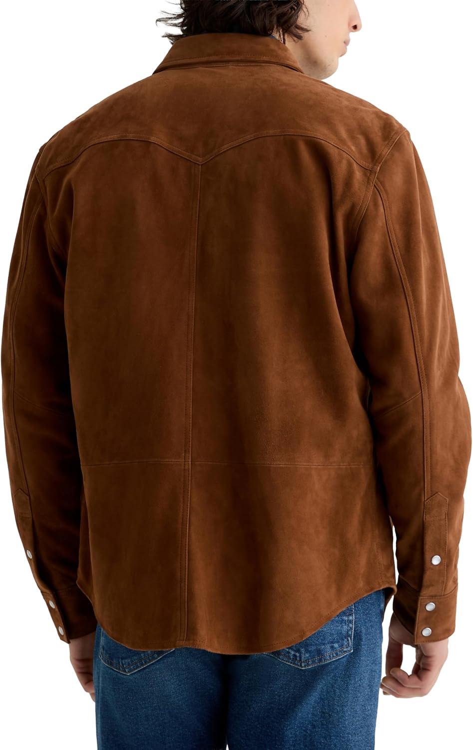 imageAG Adriano Goldschmied mens Elias Relaxed Western Shirt JacketCanyon Amber