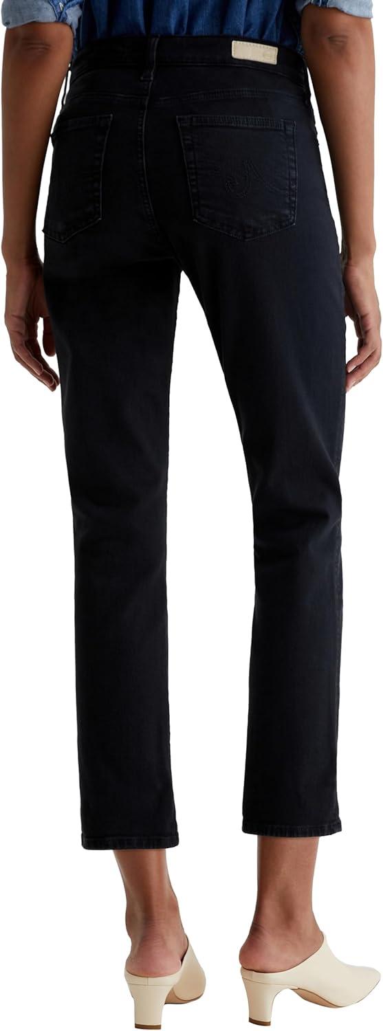 imageAG Womens Mari Mid Rise Slim Straight Crop JeanSulfur Black