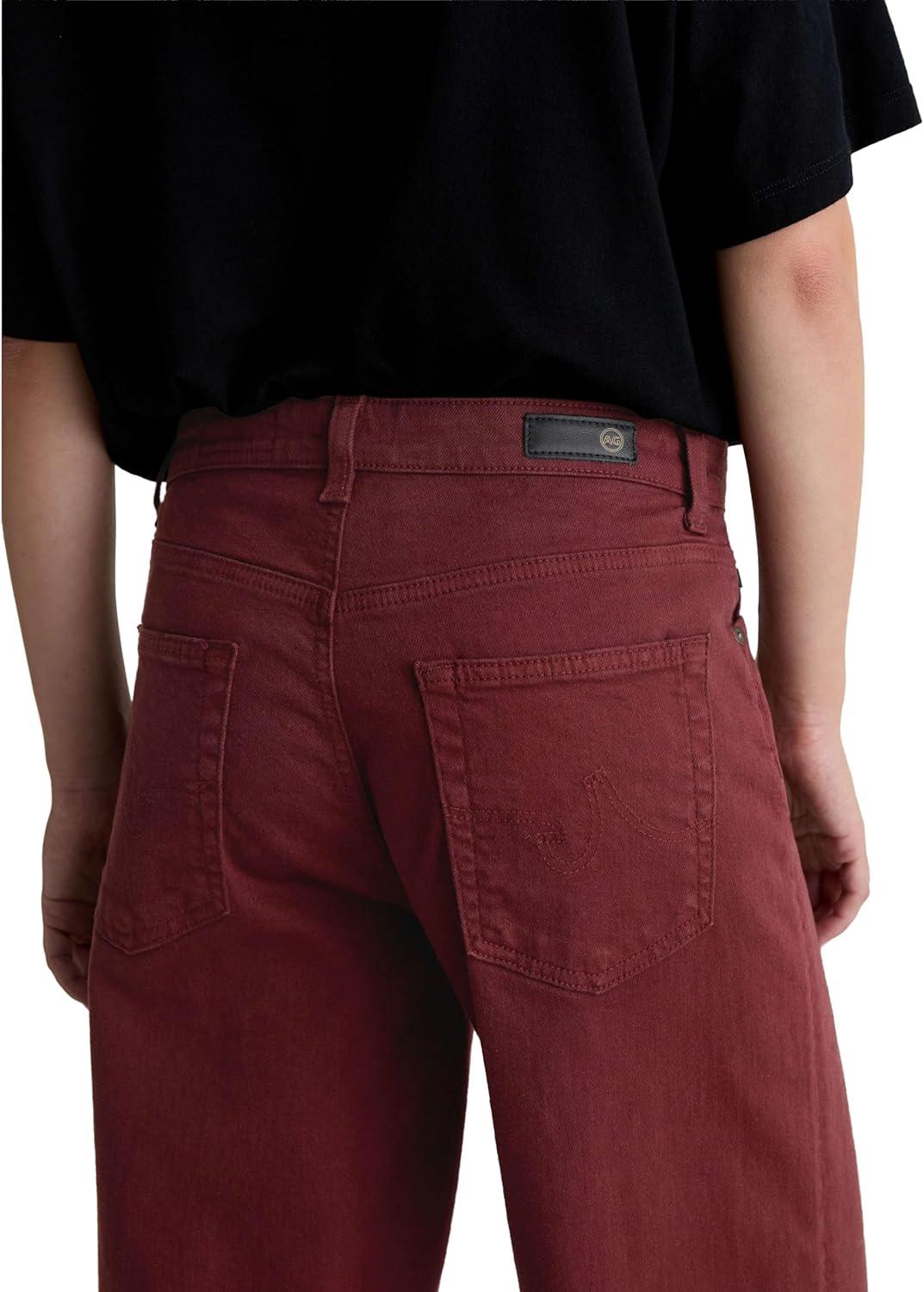 imageAG Womens Saige Mid Rise Wide LegCranberry