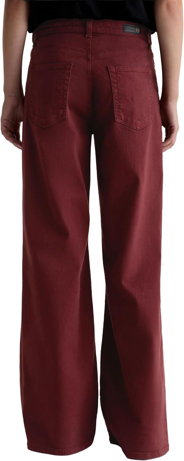 imageAG Womens Saige Mid Rise Wide LegCranberry