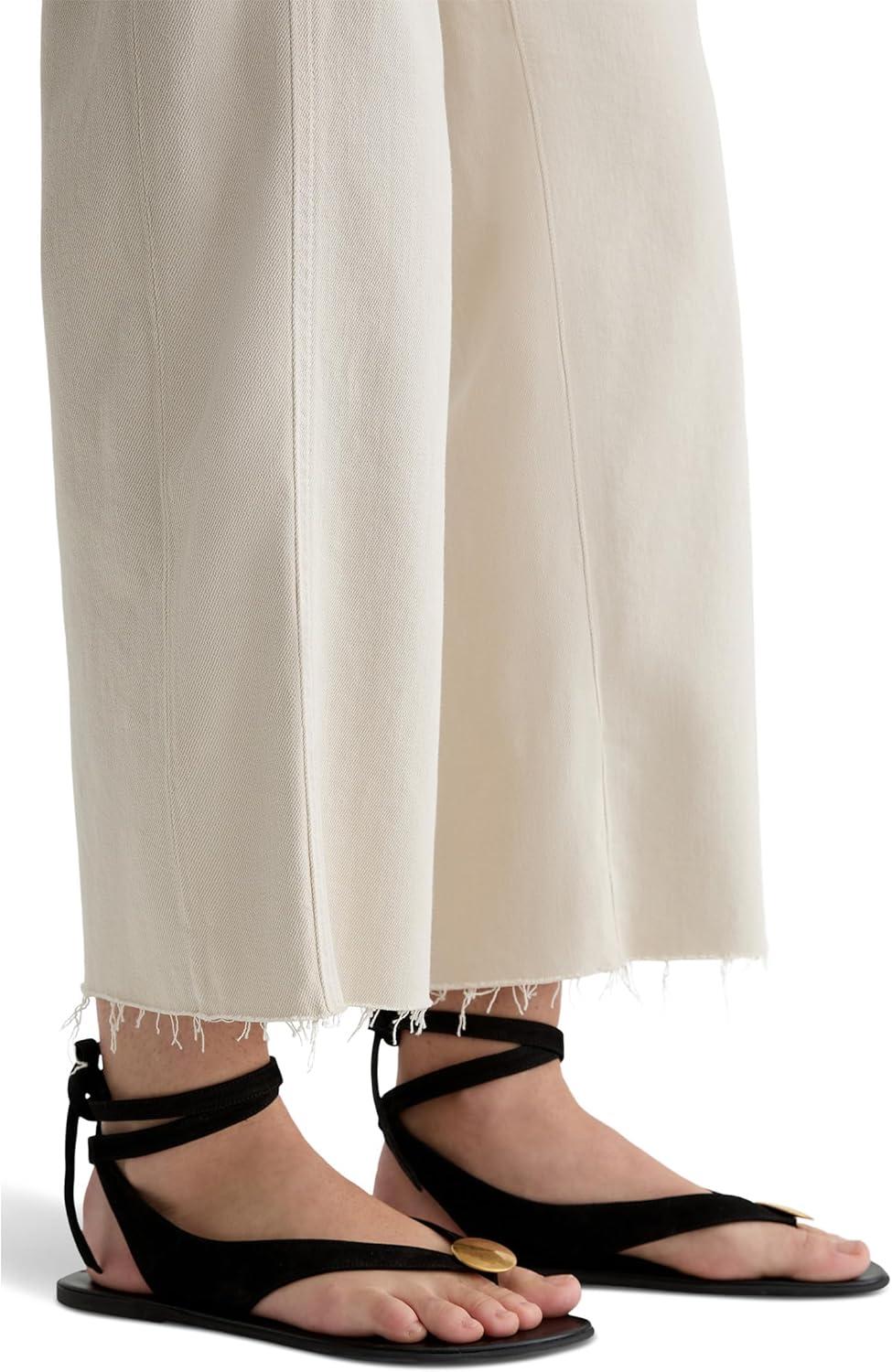 imageAG Womens Saige Mid Rise Wide LegOpal Stone