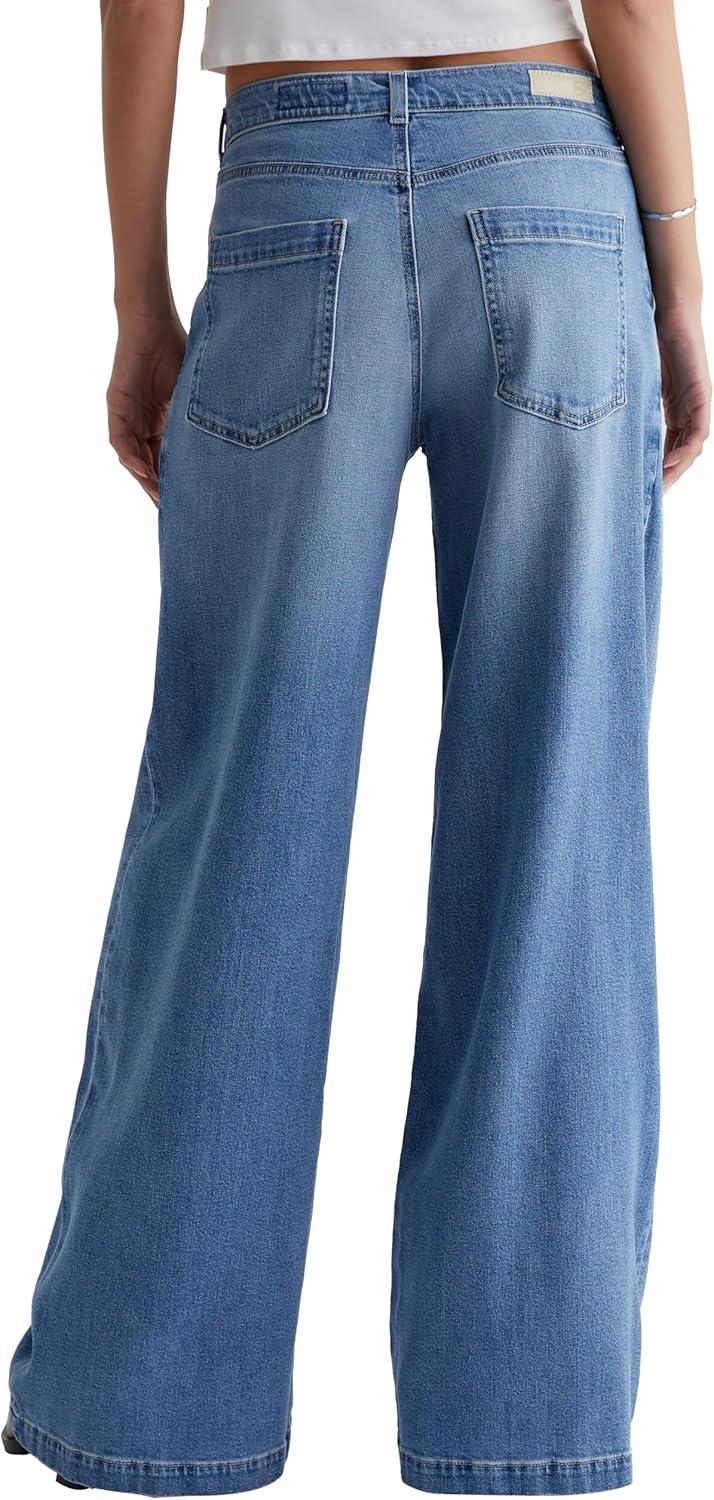imageAG Womens Stella Mid Rise Wide Leg Palazzo JeanEscalate