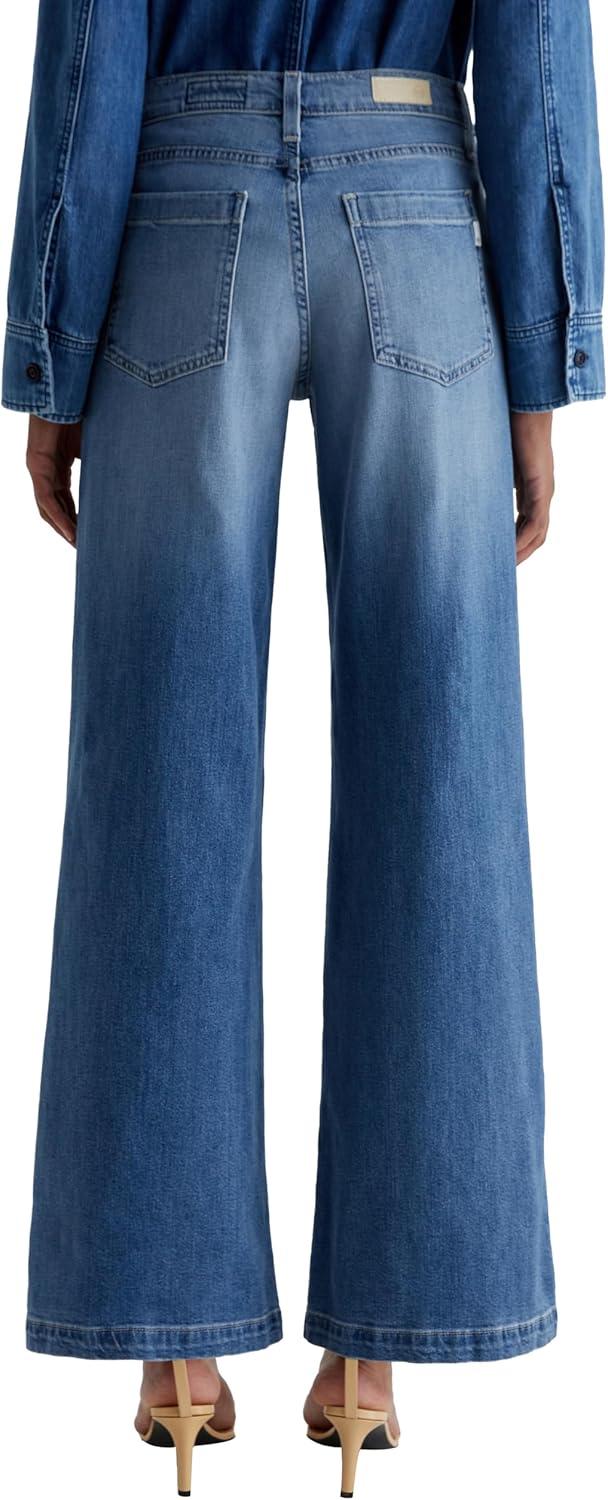 imageAG Womens Stella Mid Rise Wide Leg Palazzo JeanNautical Mile