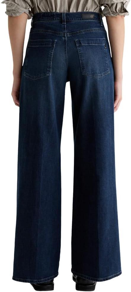 imageAG Womens Stella Mid Rise Wide Leg Palazzo JeanPoise