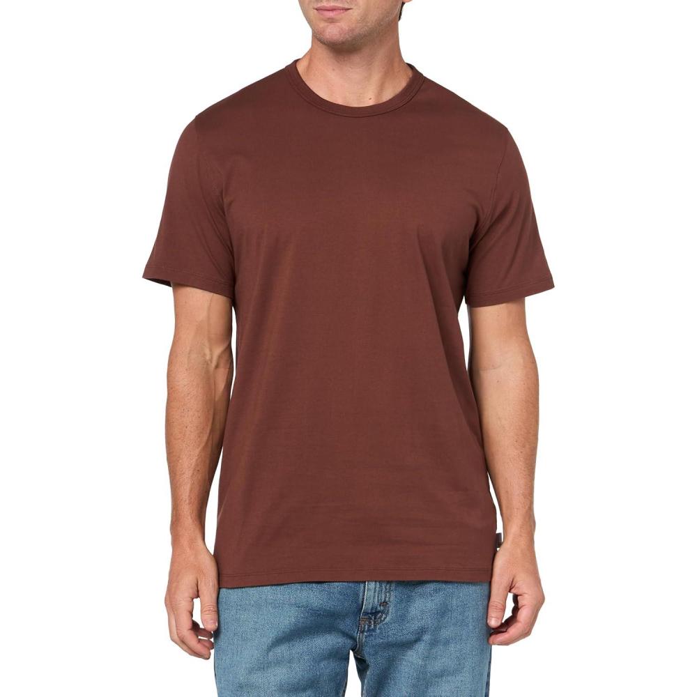 imageAG Adriano Goldschmied Mens Bryce Classic SS Crew Neck TShirtDark Walnut