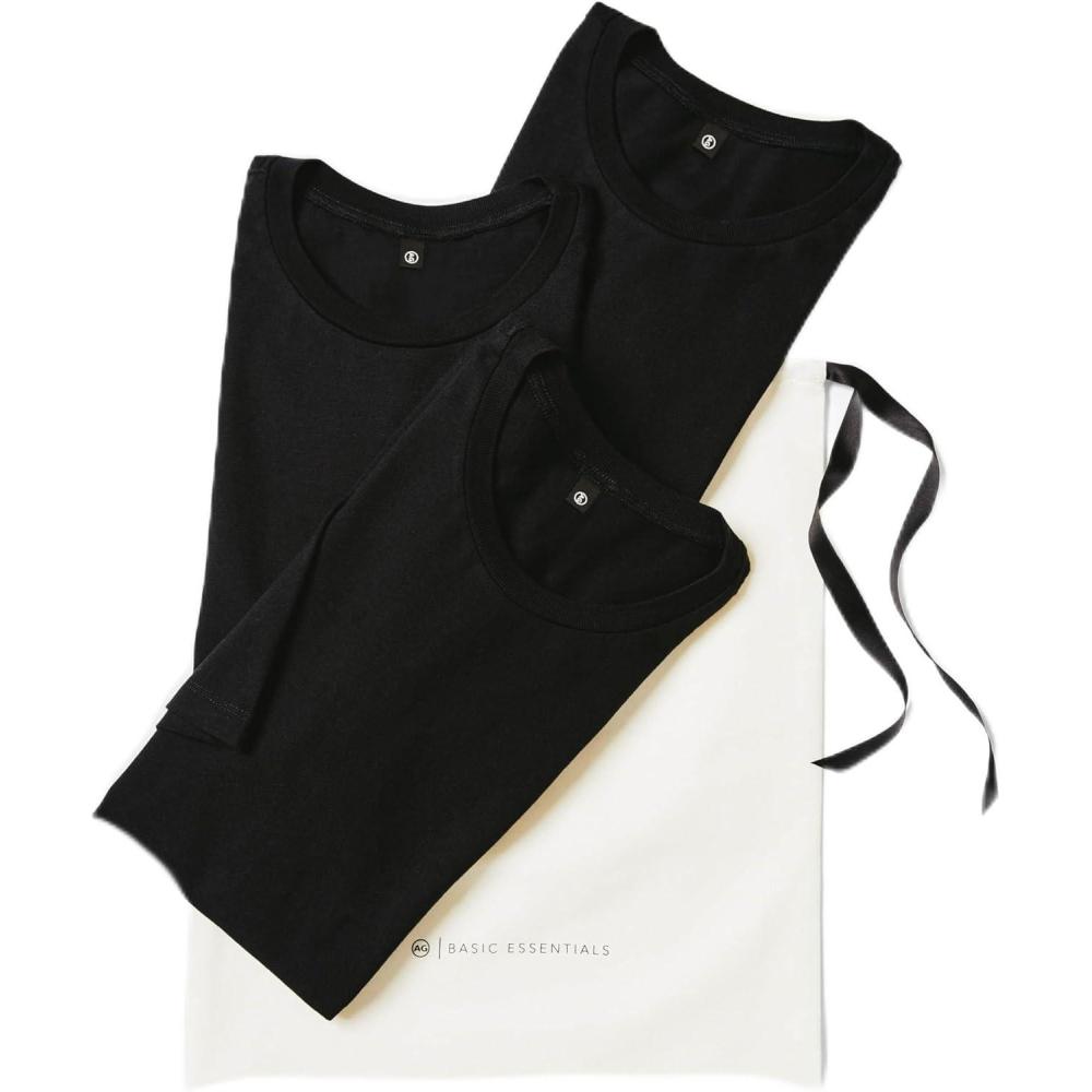 imageAG Adriano Goldschmied Mens Bryce Classic SS Crew Neck TShirtEssential True Black