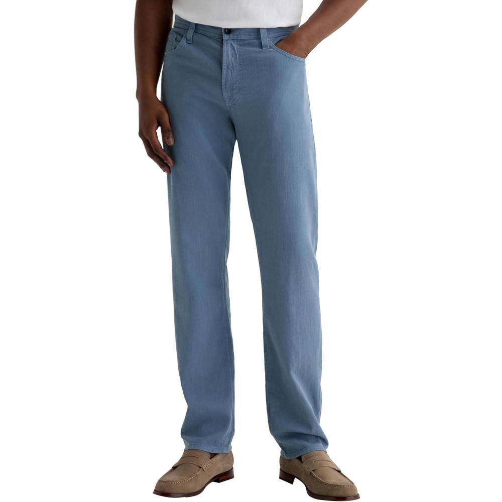 imageAG Adriano Goldschmied Mens Everett Slim Straight Linen PantShore Break