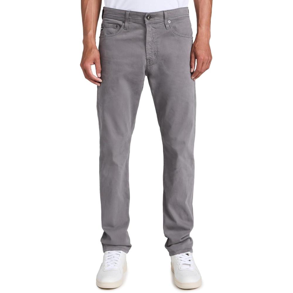 imageAG Adriano Goldschmied Mens Graduate Tailored Leg Corduroy Pant In HiWhite BrindleFolkestone Grey