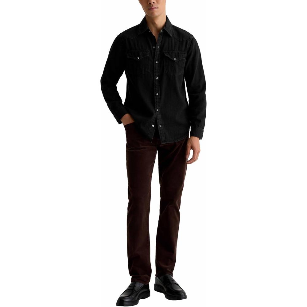 imageAG Adriano Goldschmied Mens Tellis Modern Slim Corduroy PantRaw Umber