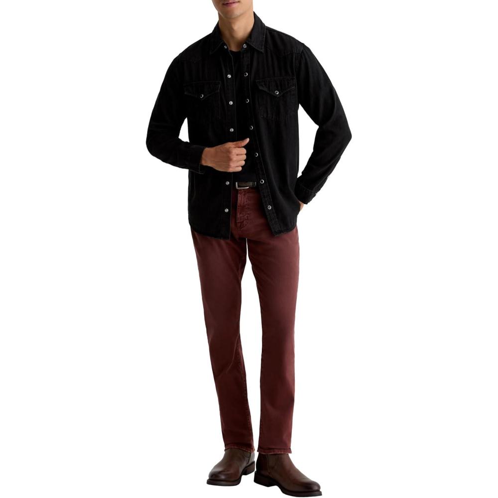 imageAG Adriano Goldschmied Mens Tellis Modern Slim Jean7 Years Sulfur Cranberry