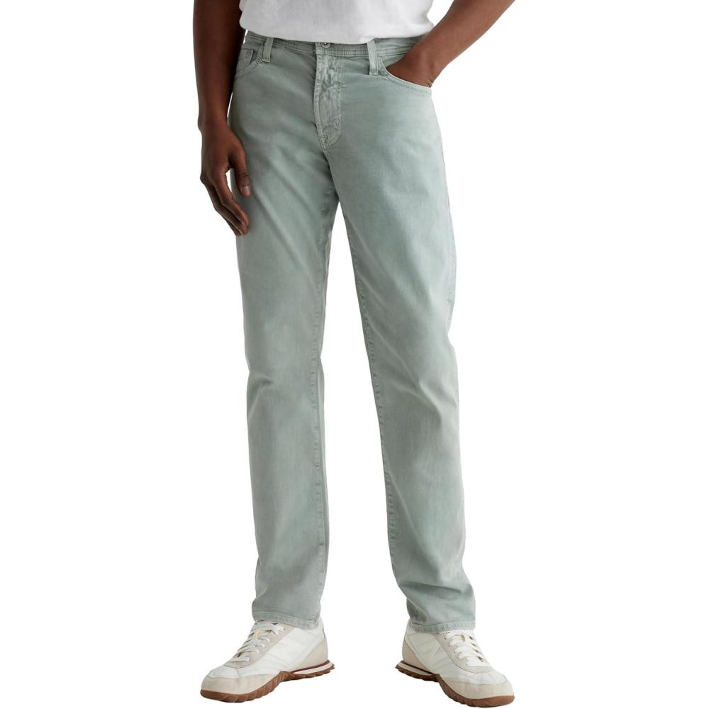 imageAG Adriano Goldschmied Mens Tellis Modern Slim Sueded Sateen PantSulfur Matcha Latte