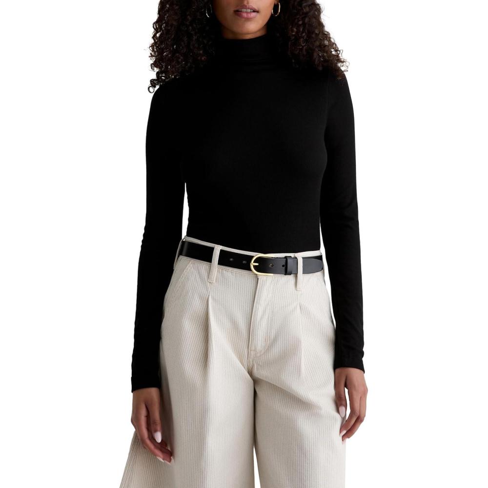 imageAG Adriano Goldschmied Womens Chels TurtleneckSuper Black