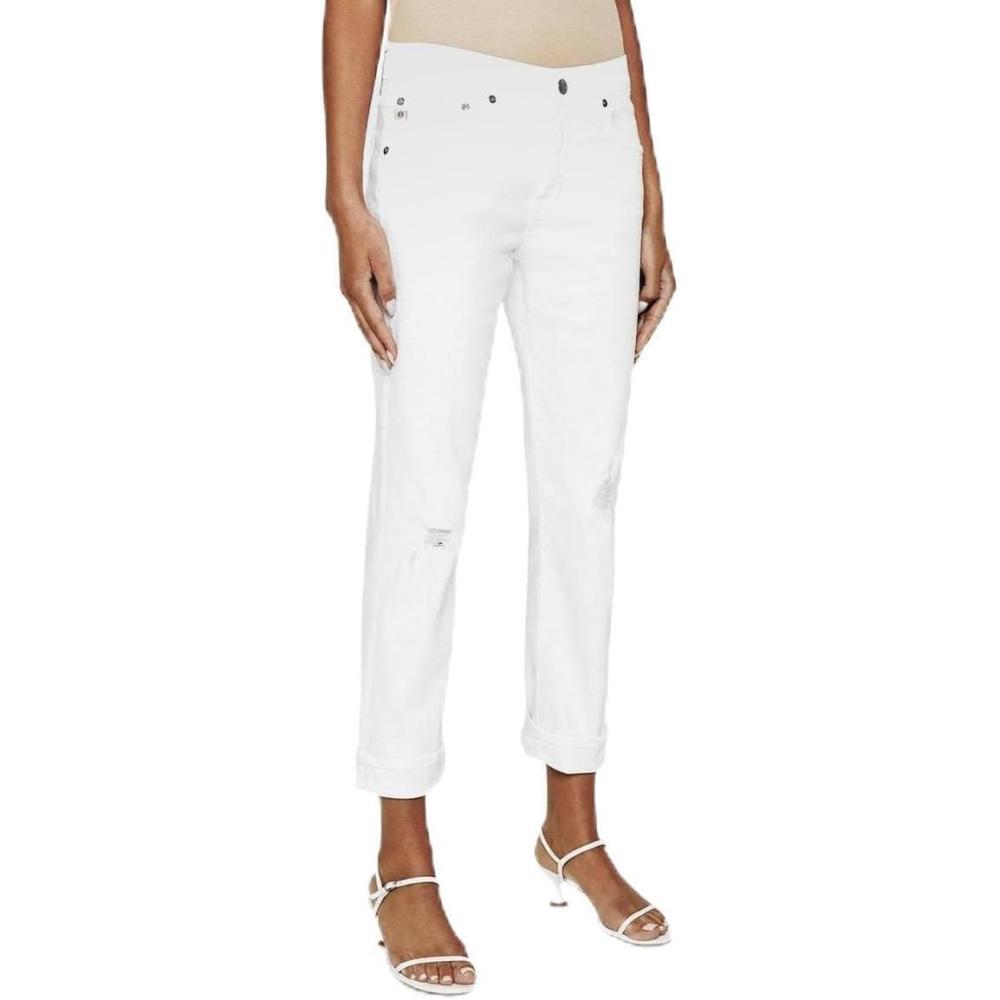 imageAG Adriano Goldschmied Womens ExBoyfriend High Rise Slouchy Slim Jean1 Year Vivid White