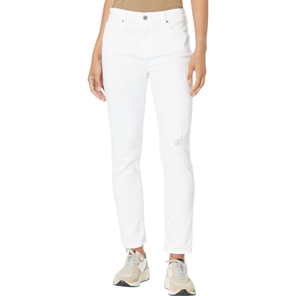 imageAG Adriano Goldschmied Womens ExBoyfriend High Rise Slouchy Slim JeanClassic White Destructed