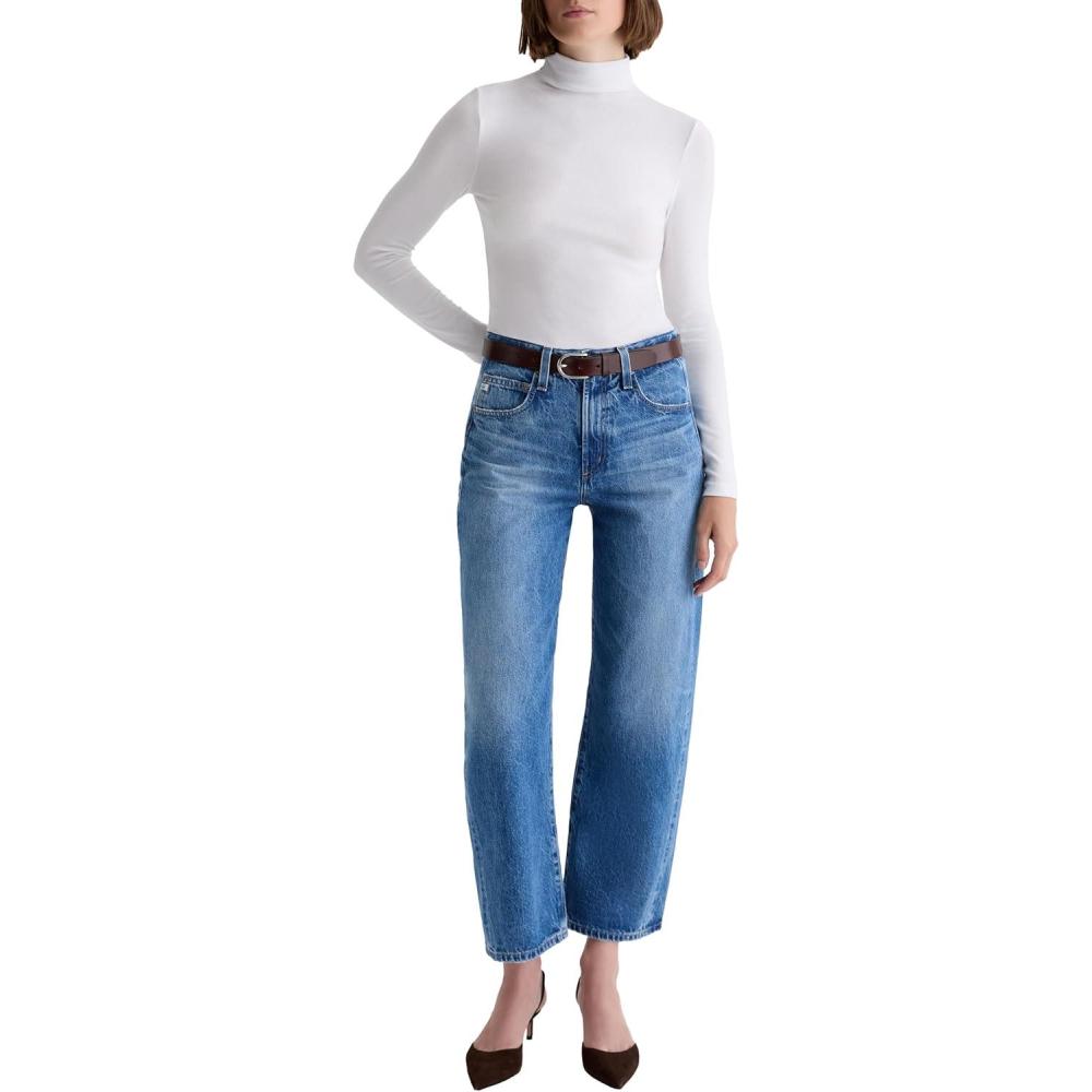 imageAG Adriano Goldschmied Womens Hattie High Rise Barrel in CandidCandid