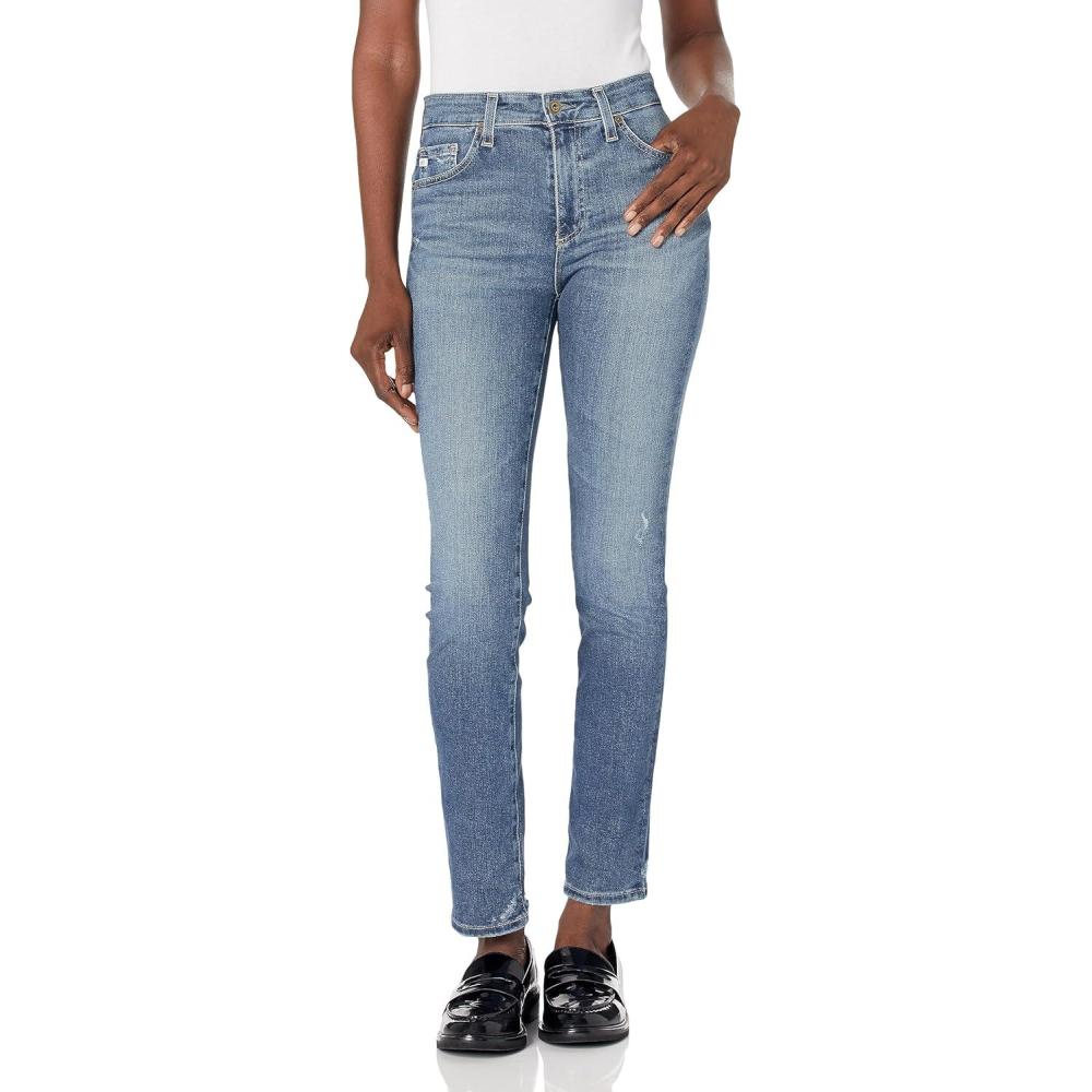 imageAG Adriano Goldschmied Womens Mari High Rise Slim Straight JeanPark Slope