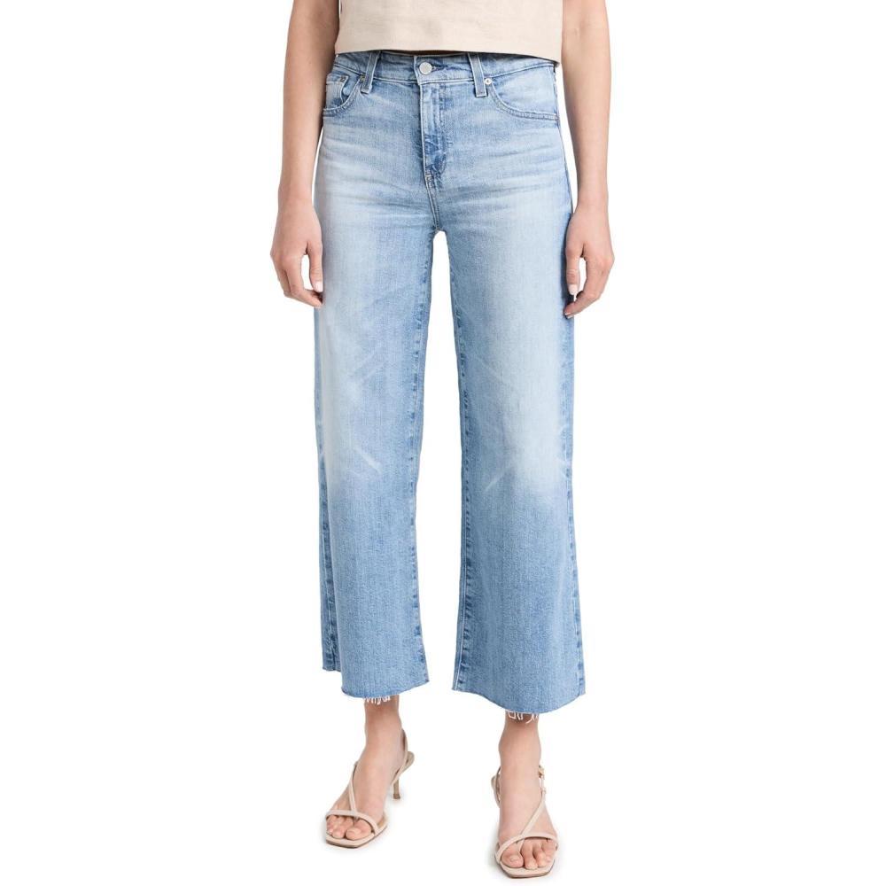 imageAG Adriano Goldschmied Womens Saige Mid Rise Wide Leg in 18 Years Bisou22 Years Palma