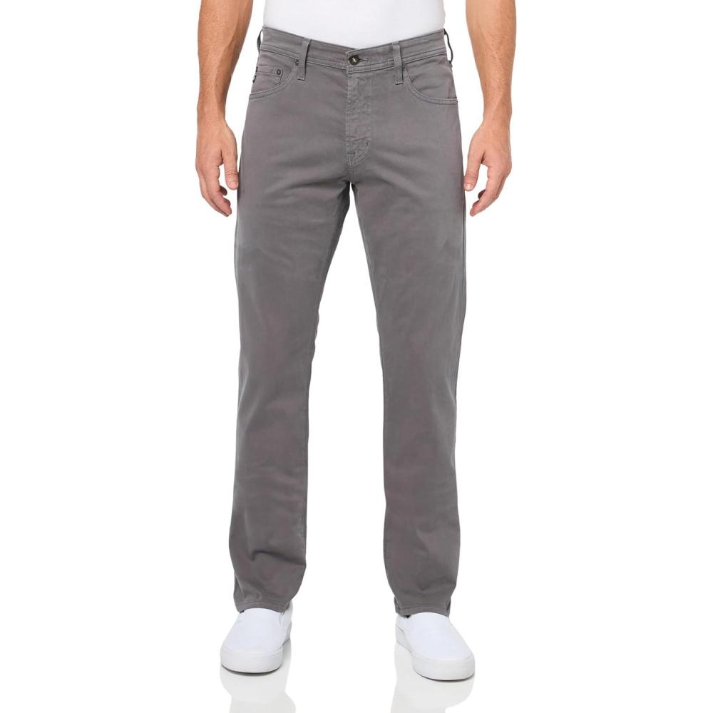 imageAG Mens Everett Slim Straight Leg Twill PantsFolkestone Grey