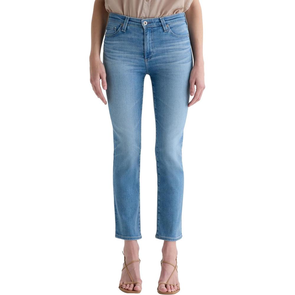 imageAG Womens Mari Mid Rise Slim Straight Crop JeanAtlantis