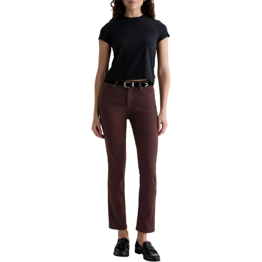 imageAG Womens Mari Mid Rise Slim Straight JeanCoffee Bean
