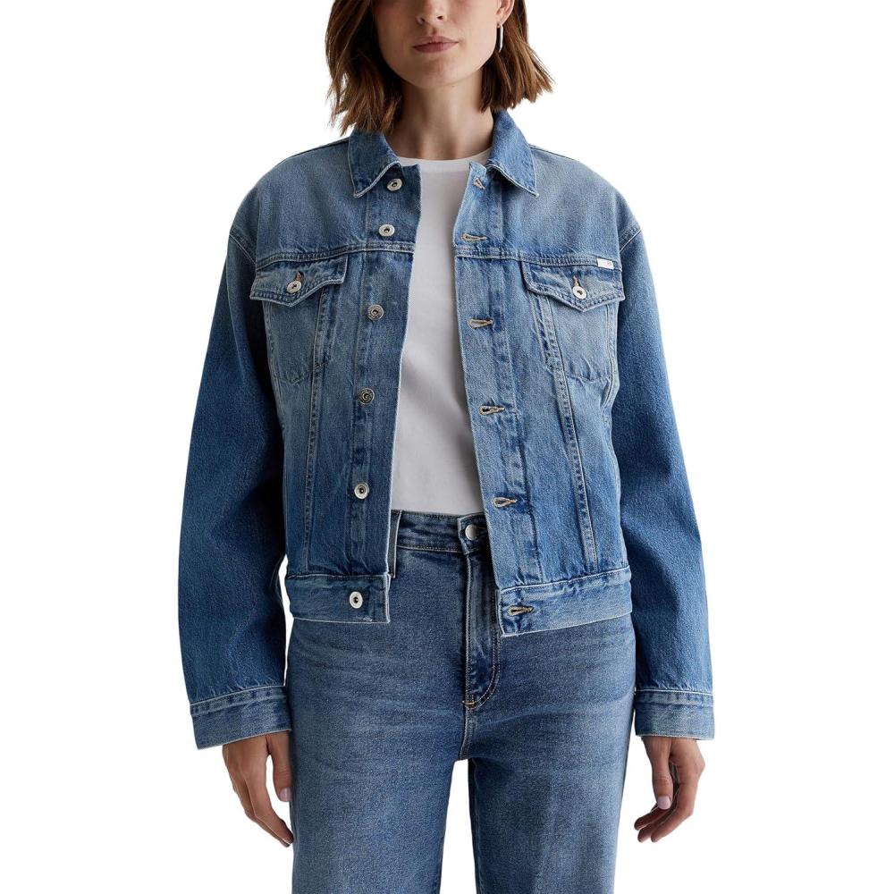 imageAG Womens Ramie Oversized Trucker Jacket Stockholm XSmall