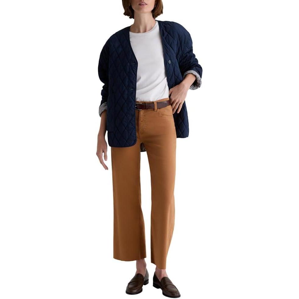 imageAG Womens Saige Mid Rise Wide Leg CropGinger