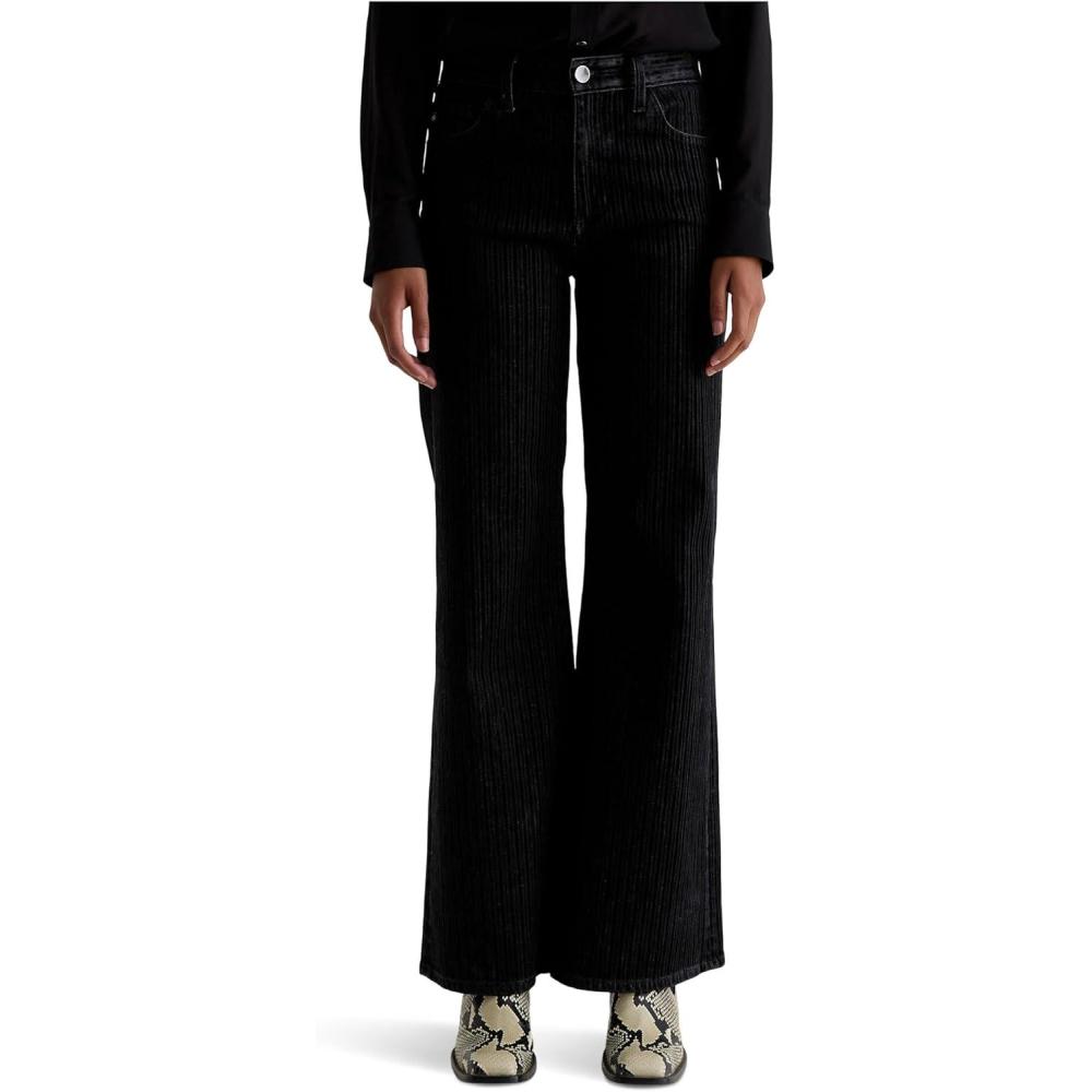 imageAG Womens Saige Mid Rise Wide LegDress It Up