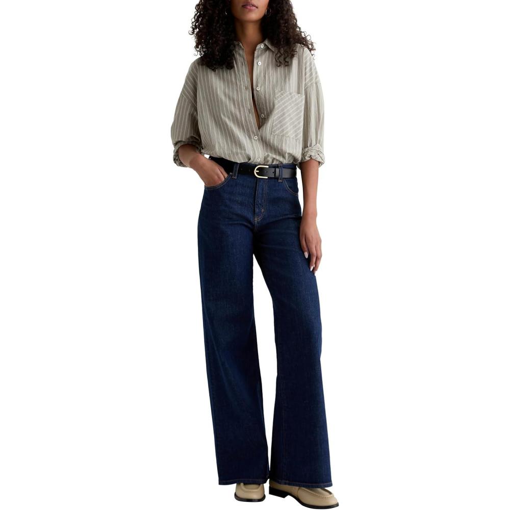 imageAG Womens Saige Mid Rise Wide LegSymmetry