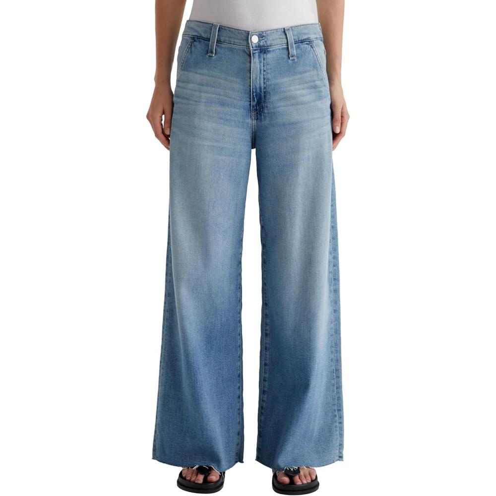 imageAG Womens Stella Mid Rise Ankle Palazzo JeanAries