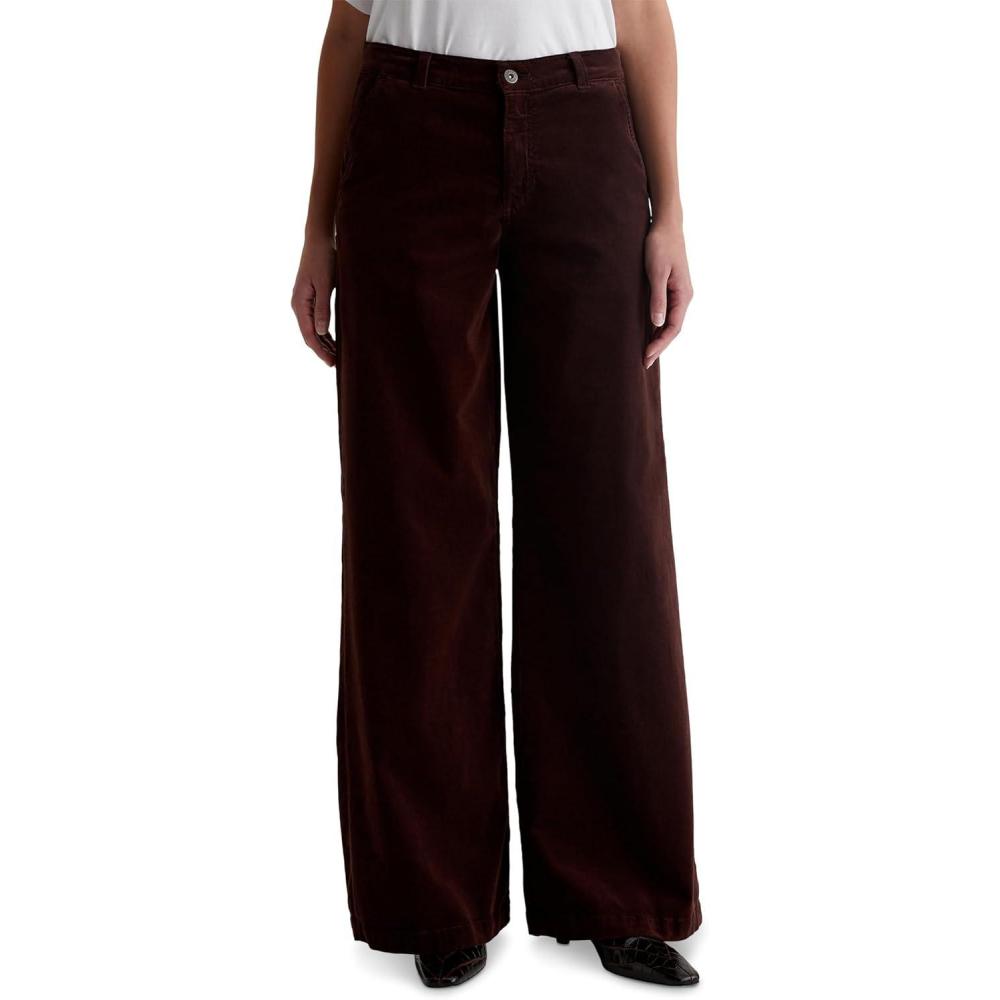 imageAG Womens Stella Mid Rise Wide Leg Palazzo JeanAlpine Bark