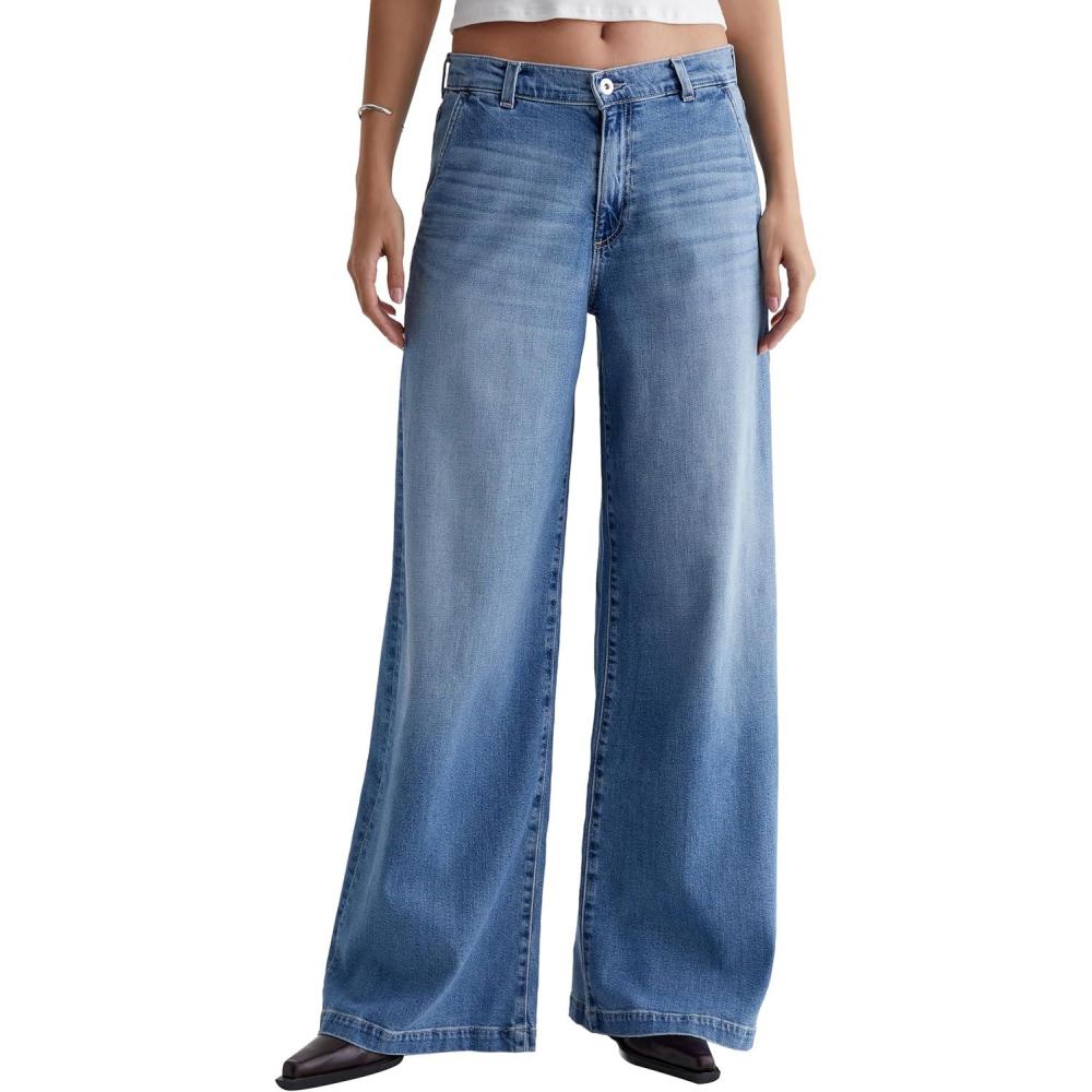 imageAG Womens Stella Mid Rise Wide Leg Palazzo JeanEscalate