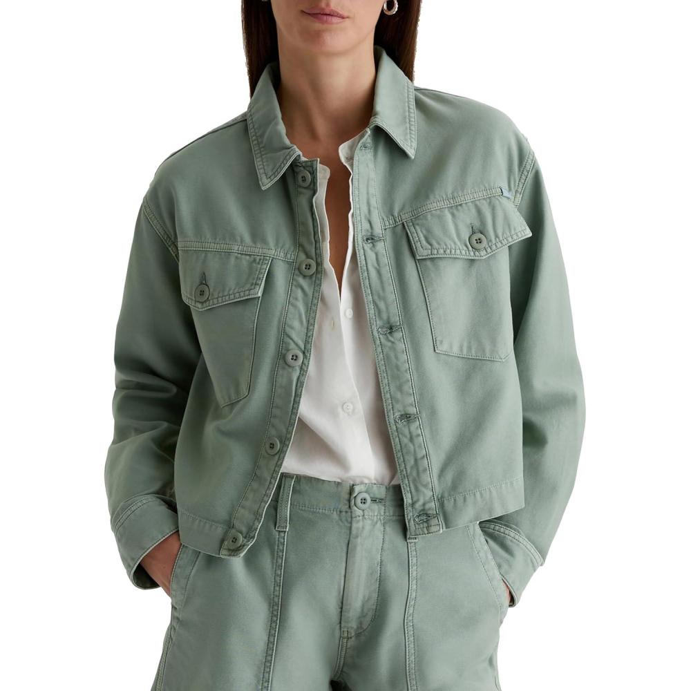 imageAG Womens Valleta Utility Shirt JacketSulfur Matcha Latte