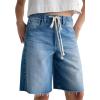 AG Adriano Goldschmied Women’s Hattie High-Rise Cinched Barrel Shorts in Sweetwater(Sweetwater)