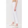 AG Women’s Farrah Mid Rise Crop Boot Jean(Gallery White)