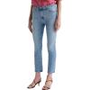 AG Womens Mari Mid Rise Slim Straight Crop Jean(Marina Blue)
