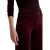AG Womens Saige Mid Rise Wide Leg Crop(Winery)