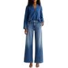 AG Womens Stella Mid Rise Wide Leg Palazzo Jean(Nautical Mile)