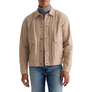 mens Sid Pleated Trucker Jacket(Beige)