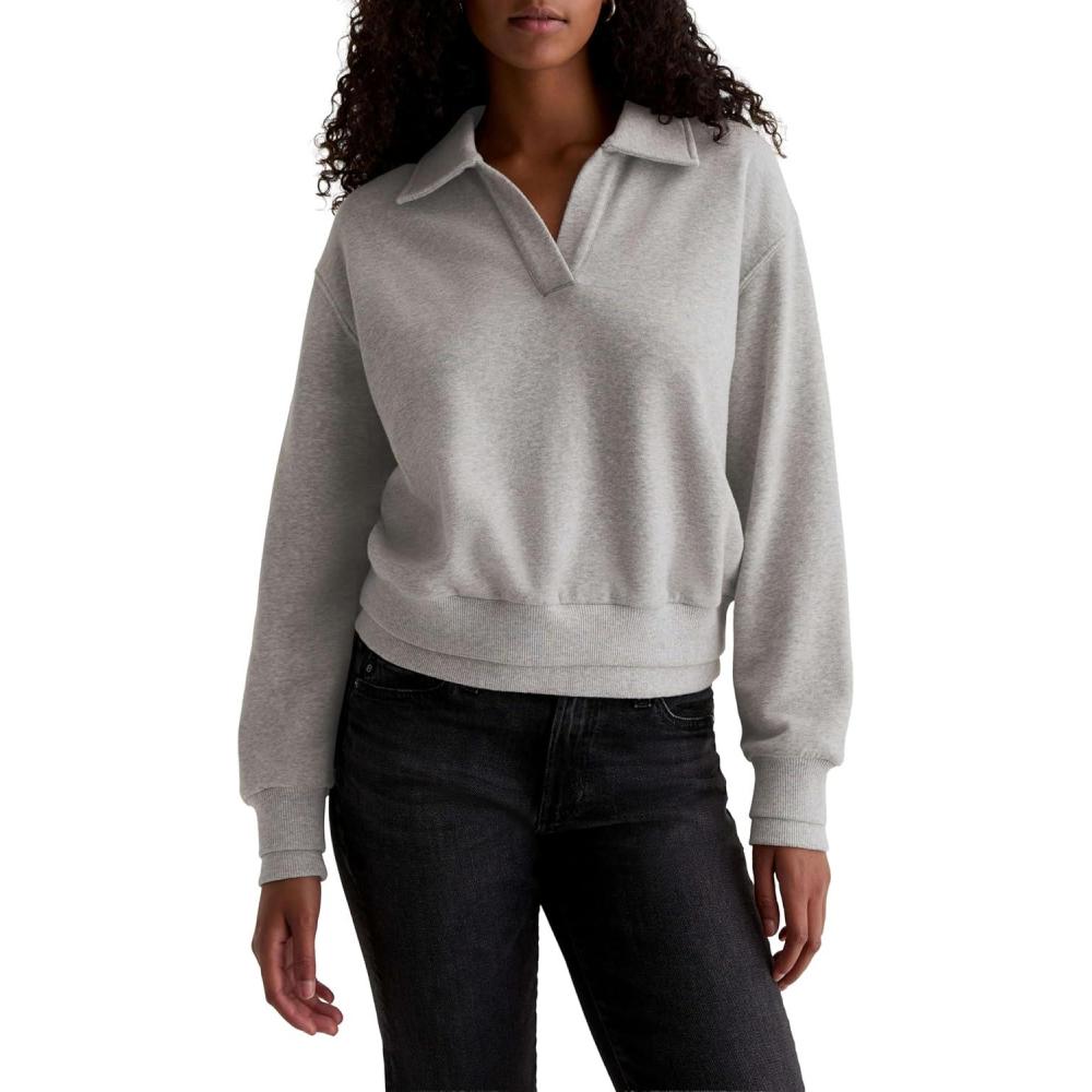 imageAG Womens Carol Johnny Collar SweatshirtHeather Grey