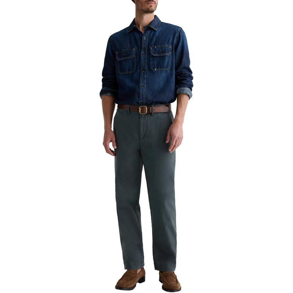 imageAG Jeans Mens Archie Straight Trouser PantSulfur Grey Steel