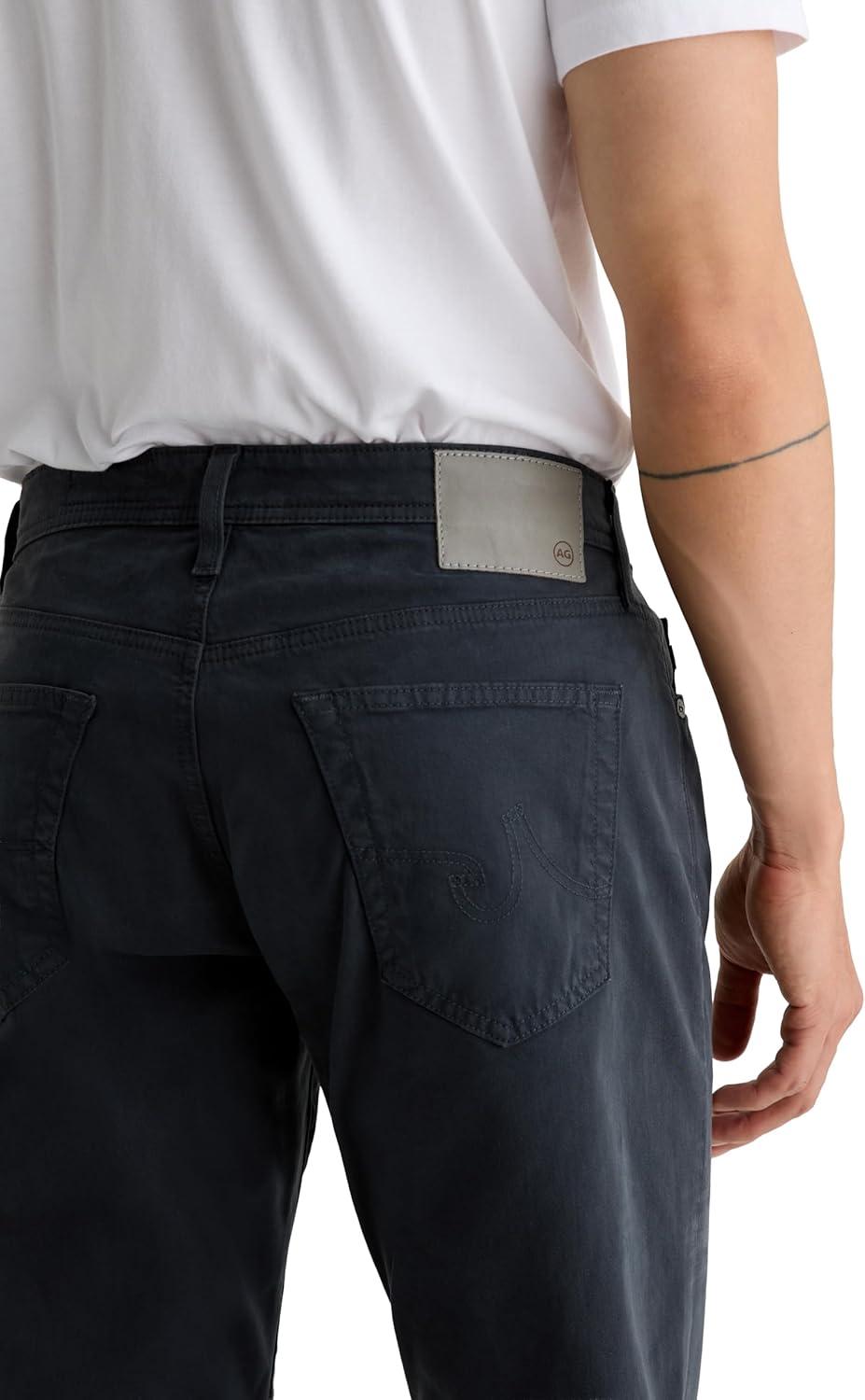 imageAG Adriano Goldschmied Mens Graduate Tailored Sueded Italian Twill PantsGrey Steel