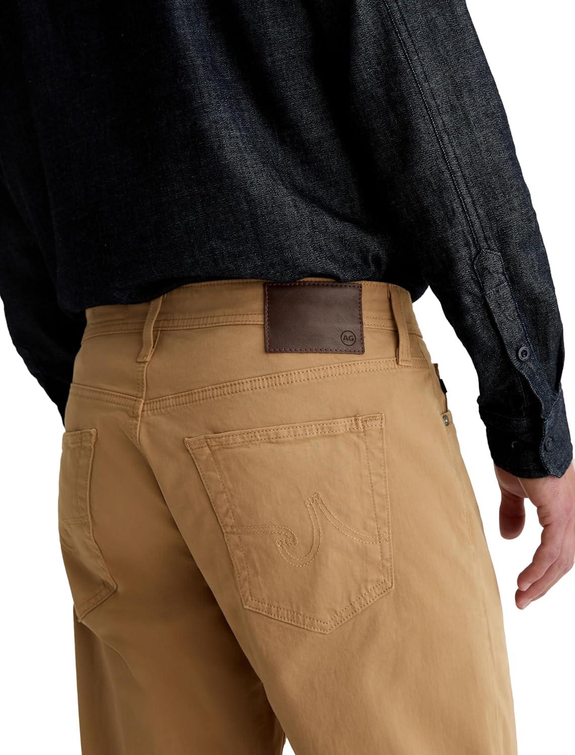 imageAG Adriano Goldschmied Mens Graduate Tailored Sueded Italian Twill PantsSummit Khaki